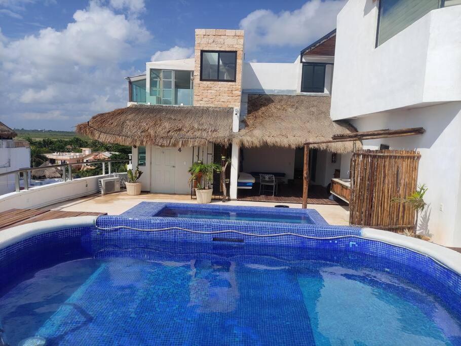 Bonita Habitacion Con Pequena Piscina A Aire Libre Пуэрто-Морелос Экстерьер фото